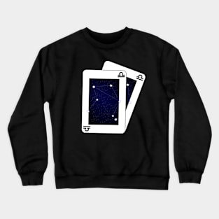 Libra Zodiac Sign Card Crewneck Sweatshirt